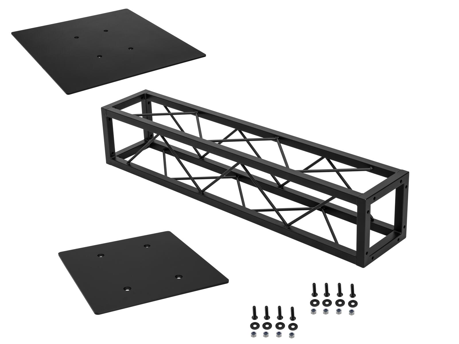 DECOTRUSS Set Torre Quad per Teste Mobili nero