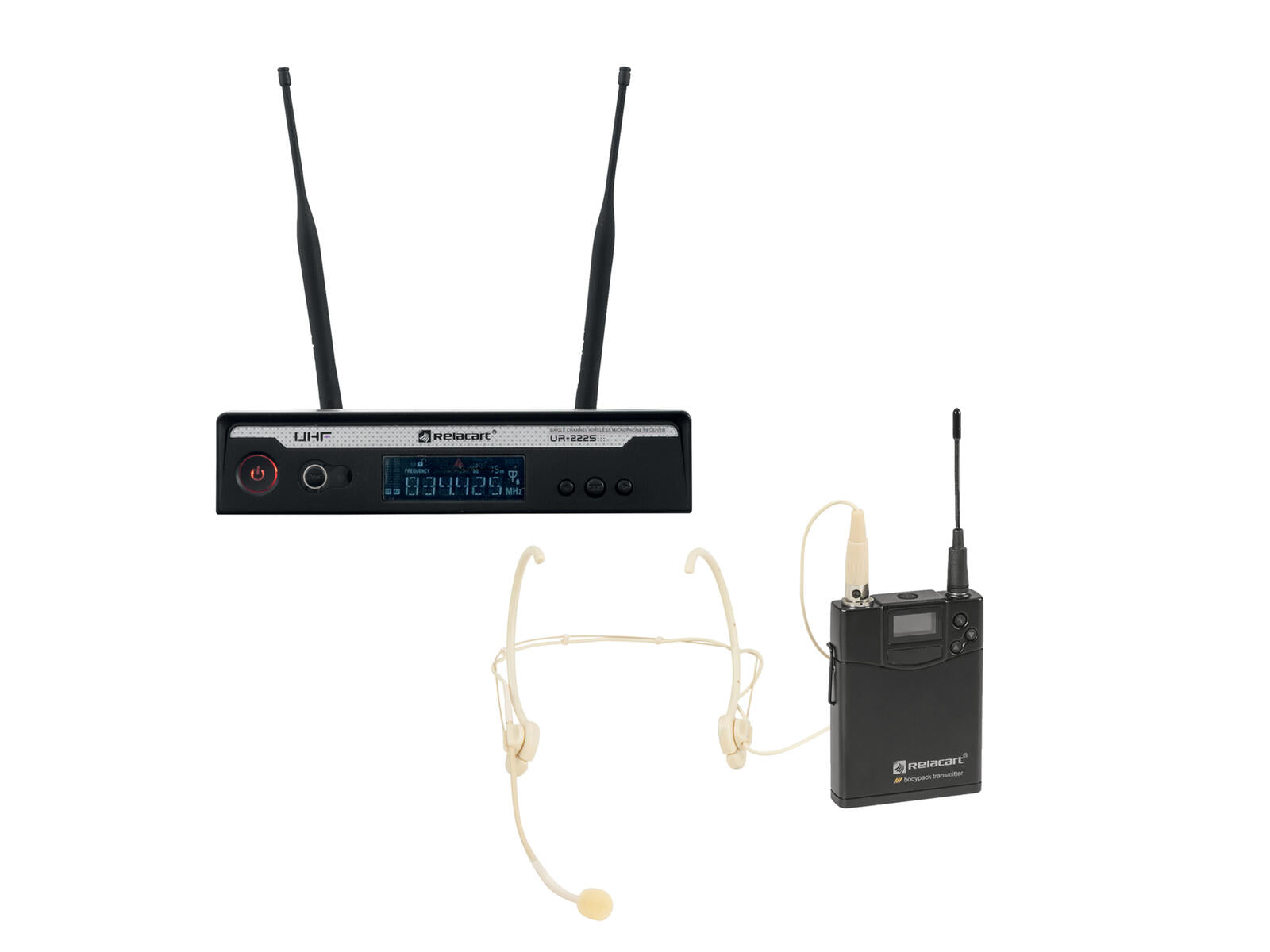RELACART Set UR-222S Bodypack con Headset HM-600S