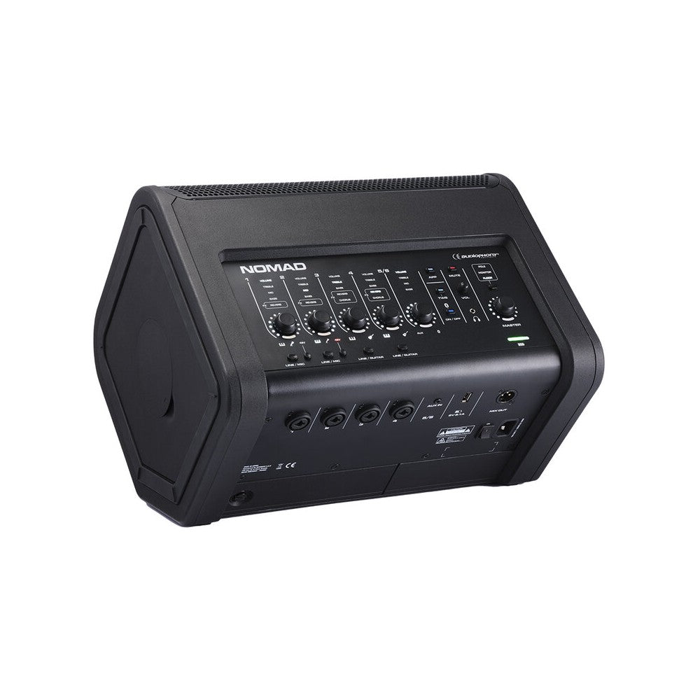 Audiophony 200 W battery-powered PA system, 8" coaxial speaker + 1'', 
5-channel mixer with reverb + chorus, BT5.0 TWS and App