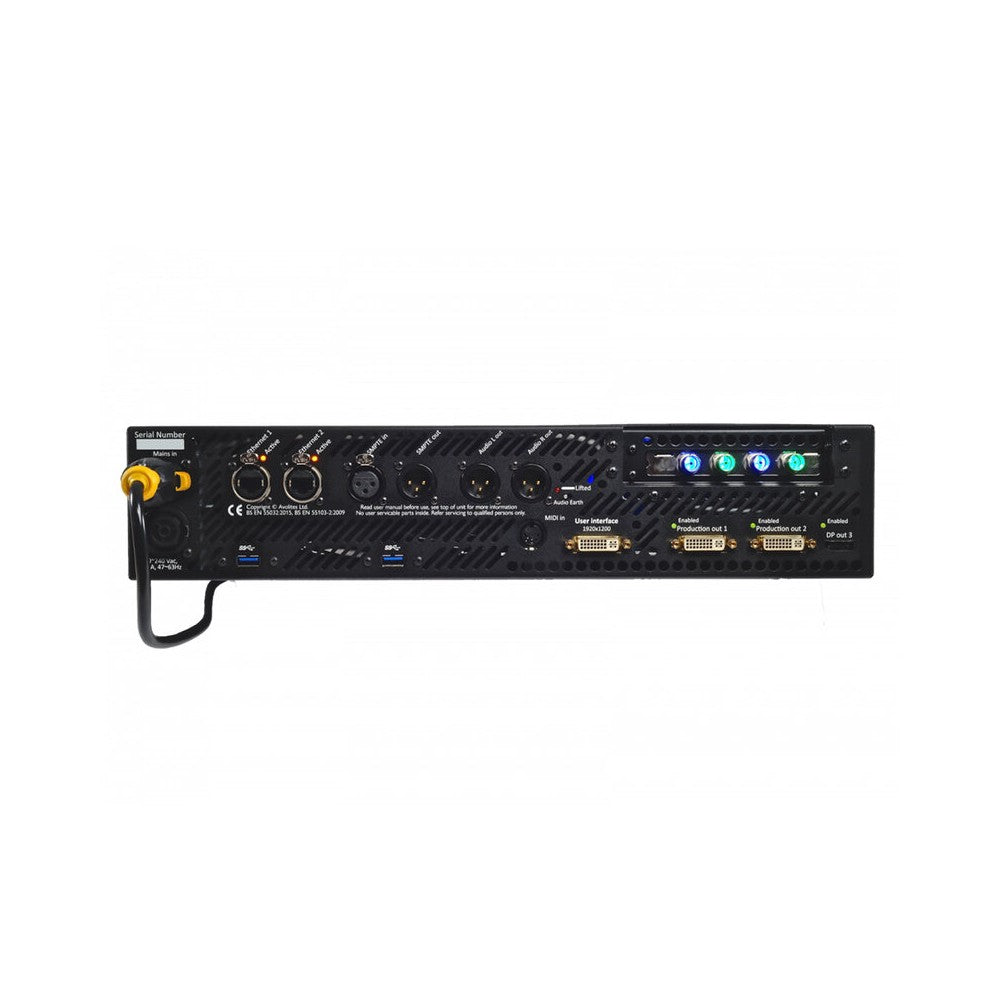Avolites Compact, high-performance server for live video manipulation, 1 x 4K and 2 x HD outputs, 1TB of NVMe storage, hardware