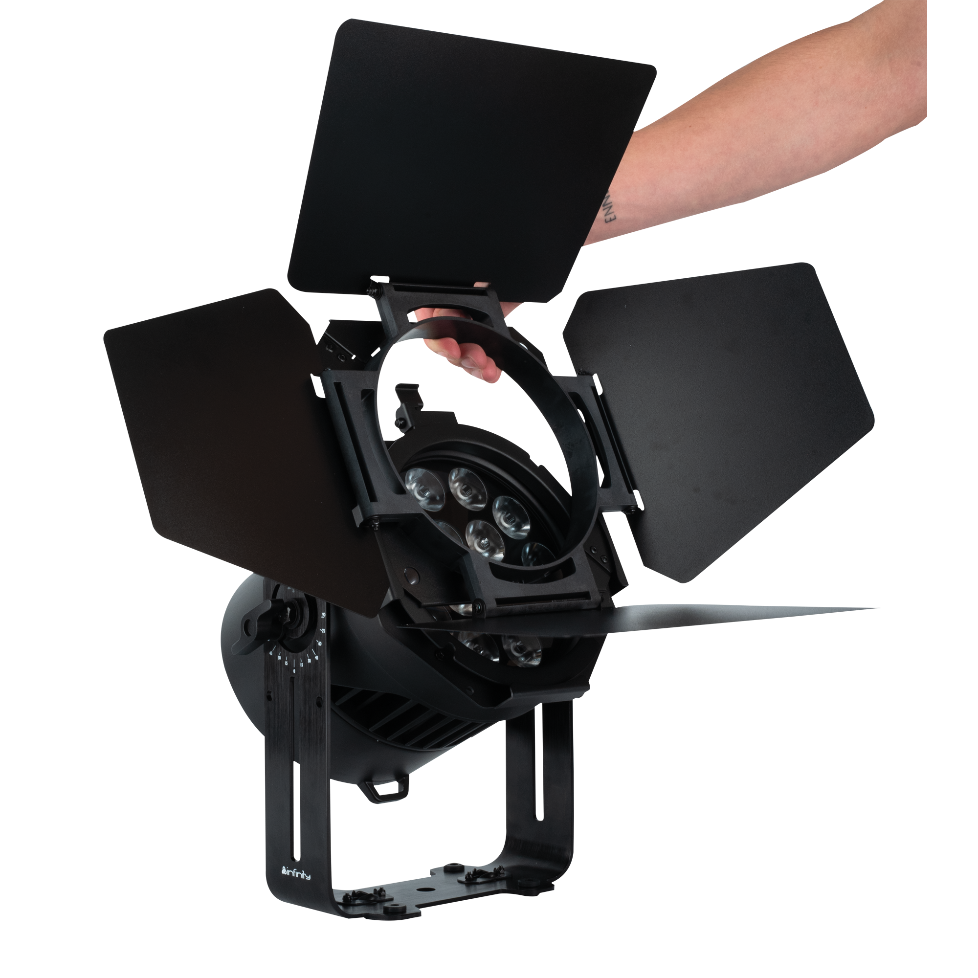 INFINITY Barndoor for Infinity Fresnel Black Four-Leaves metal Barndoor Paraluce a 4 alette direzionali in metallo nero