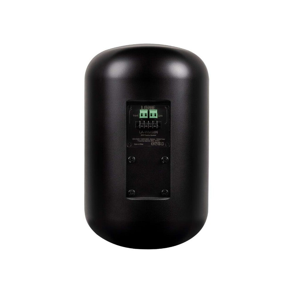 LONE AUDIO 120 W max. 2-way wall-mount loudspeaker, 8" woofer + dome tweeter, black