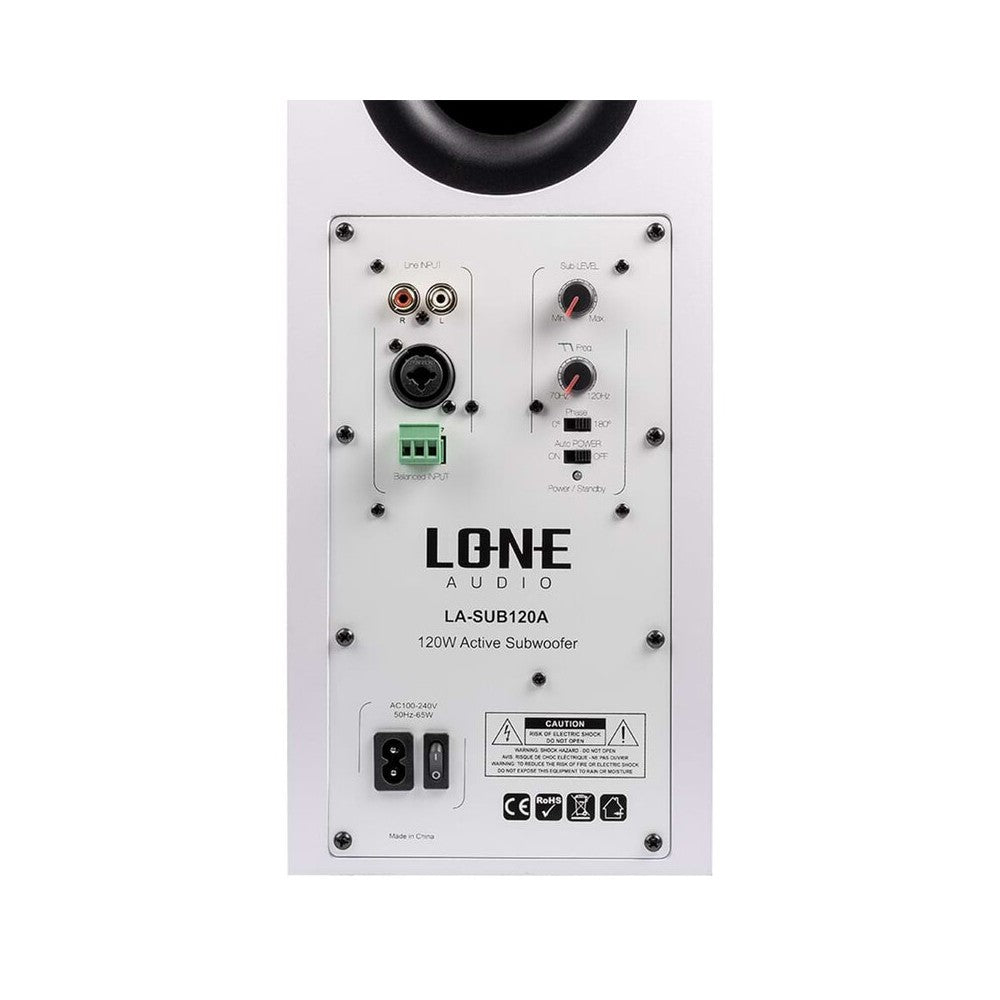 Subwoofer activo LONE AUDIO de 120 W RMS Clase D
