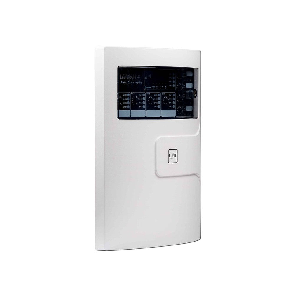 LONE AUDIO Amplificador de pared multimedia 4 x 150 W, Clase AB, control remoto incluido