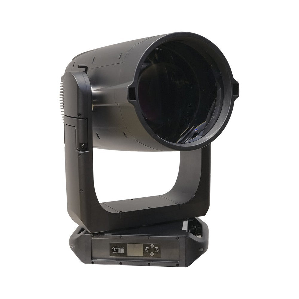 TARM Lasers Hybrid luminaire with 500 W white laser laser source, wide zoom range from 0.43° to 12.5°, extra fast head movement