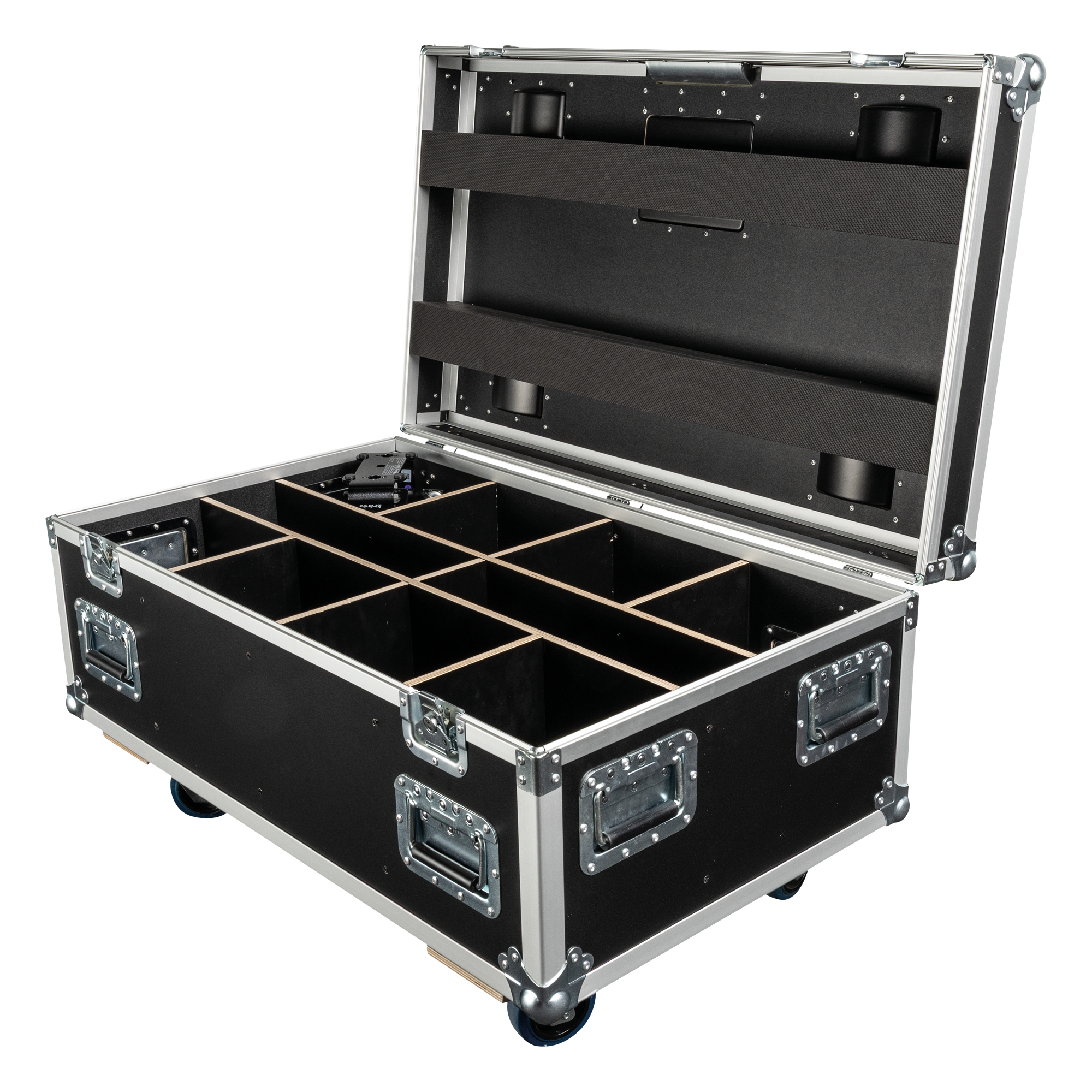 INFINITY Case for Raccoon Junior P7/4 Chiusure a farfalla e maniglia del coperchio Penn Elcom - ruote girevoli con freno