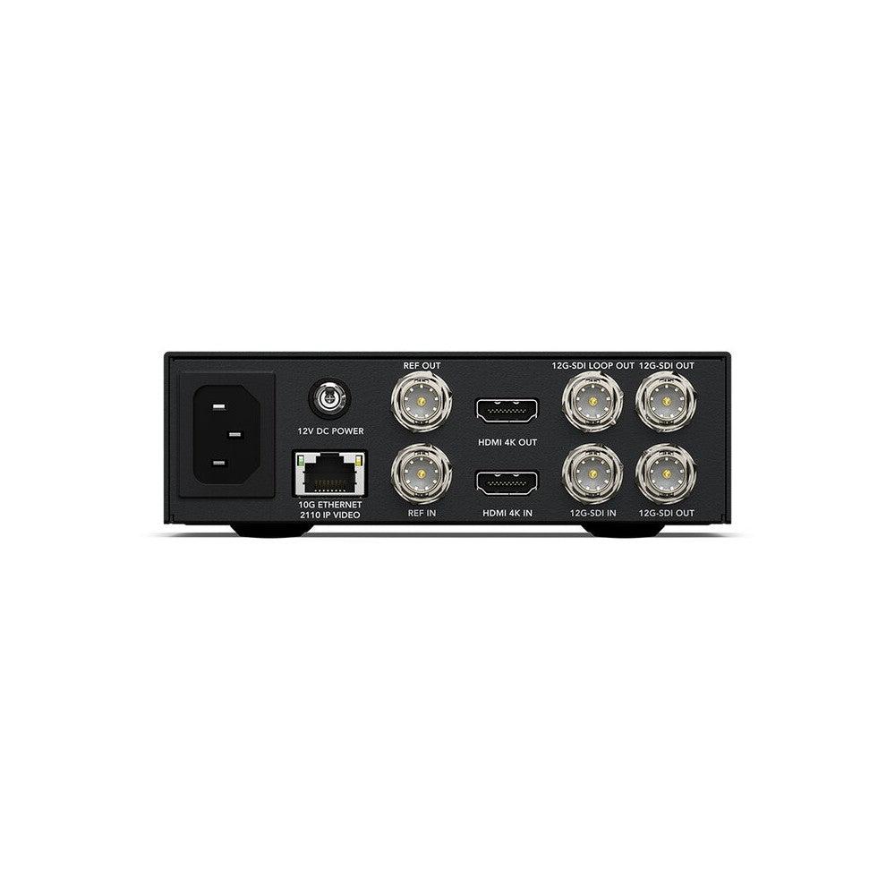 Blackmagic Design Professional standards converter among SMPTE-2110 IP, 12G-SDI, and HDMI video formats, Ultra HD up to 2160p60