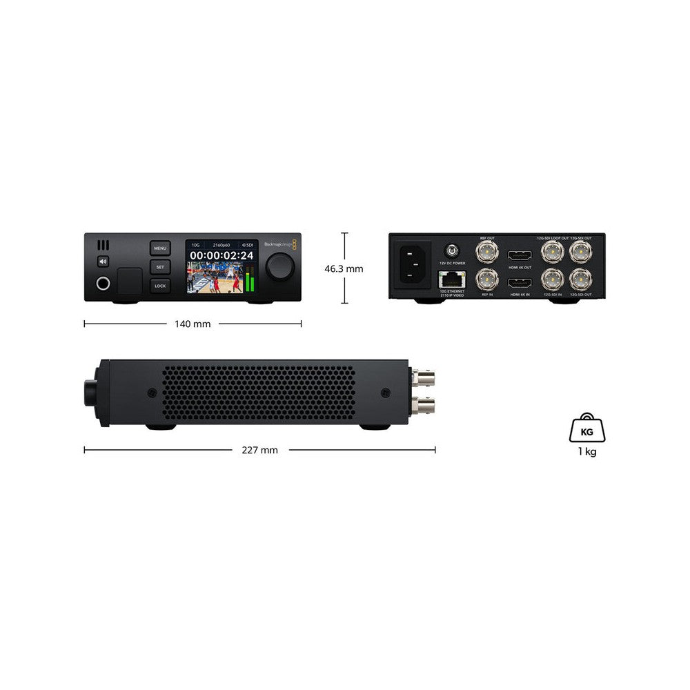 Blackmagic Design Professional standards converter among SMPTE-2110 IP, 12G-SDI, and HDMI video formats, Ultra HD up to 2160p60