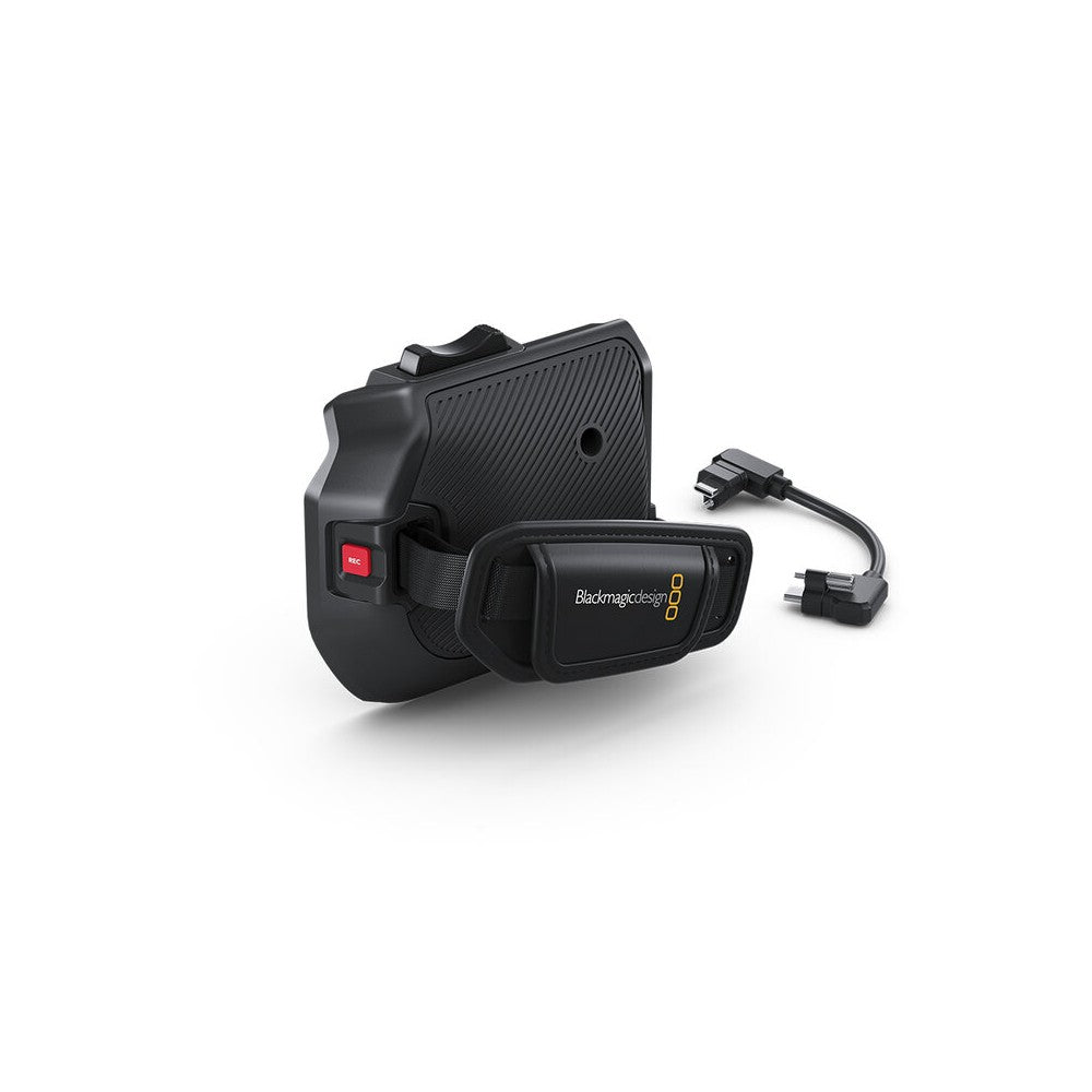 Blackmagic Design Side-mounted grip designed for Blackmagic PYXIS cameras, adjustable hand strap, thumb record button, zoom lever