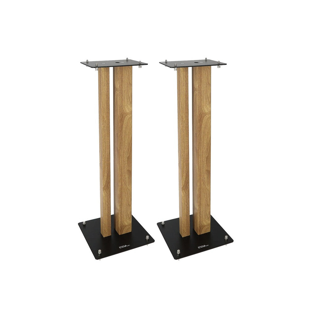 Soportes para altavoces Enova Hifi, 80 cm de altura, carga máxima 70 kg, acabado negro / madera, entregados en pares