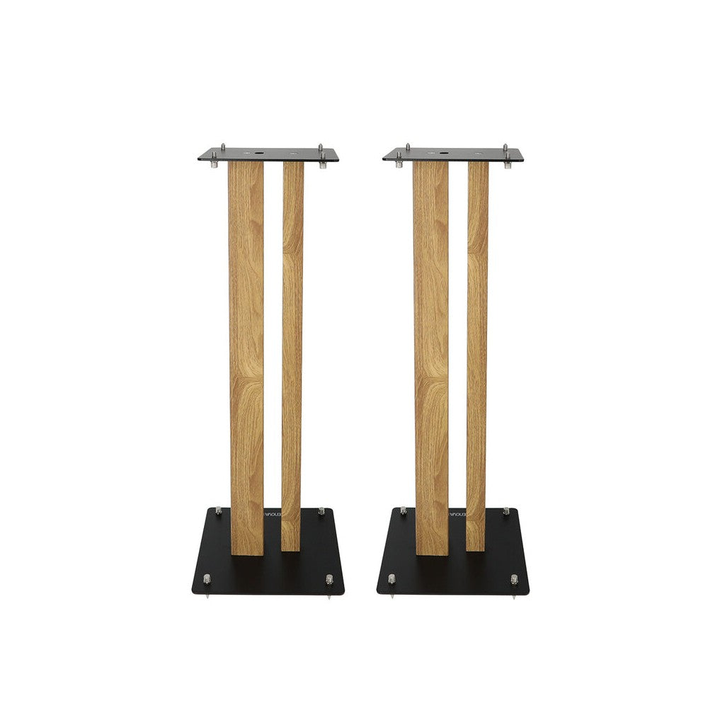 Soportes para altavoces Enova Hifi, 80 cm de altura, carga máxima 70 kg, acabado negro / madera, entregados en pares