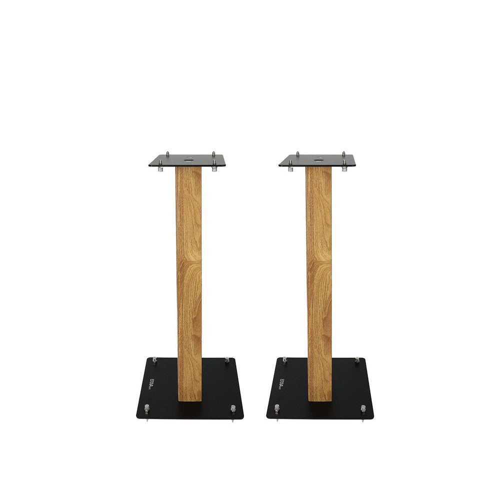 Soportes para altavoces Enova Hifi, 60 cm de altura, carga máxima 70 kg, acabado negro / madera, se entregan en pares