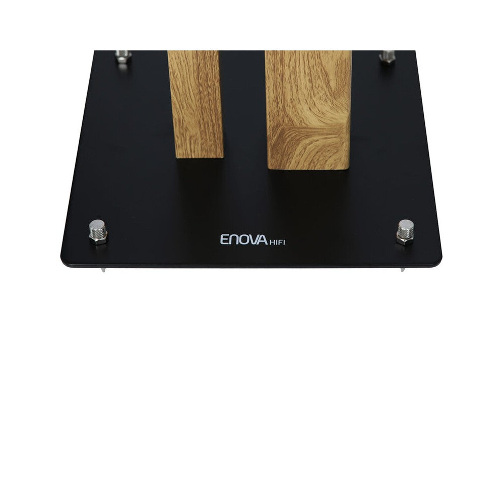 Soportes para altavoces Enova Hifi, 60 cm de altura, carga máxima 70 kg, acabado negro / madera, se entregan en pares
