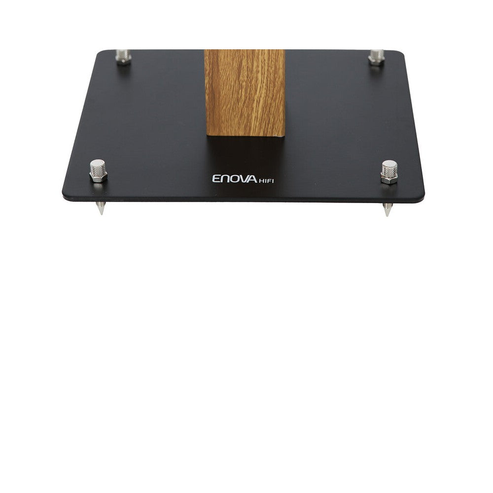 Enova Hifi Loudspeaker stands, 50 cm high, maximum load 70 kg, black / wood finish, delivered in pairs