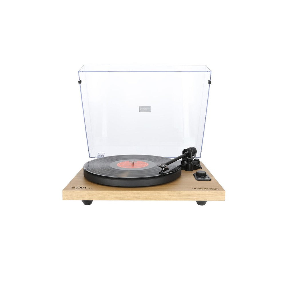 Enova Hifi Hi-Fi turntable with USB / Bluetooth receiver, 2 x 35 W RMS + passive loudspeakers in beech finish