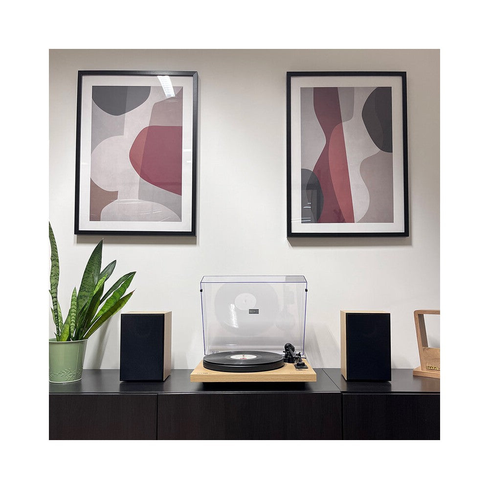 Giradiscos Hi-Fi Enova Hifi con receptor USB / Bluetooth, 2 x 35 W RMS + altavoces pasivos con acabado en haya