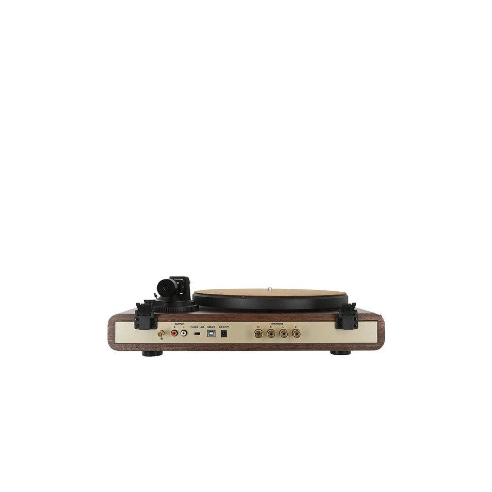 Giradiscos de alta fidelidad Enova Hifi con receptor USB/Bluetooth, 2 x 30 W RMS + altavoces pasivos con acabado en madera oscura