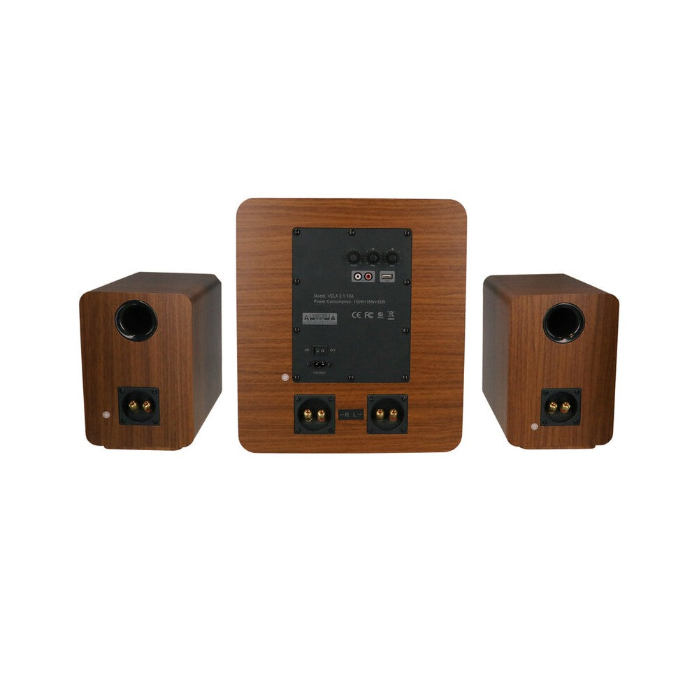 Enova Hifi Compact 2.1 audio system with 2 passive satellite loudspeakers and an active subwoofer, 220 W, Bluetooth connectivity