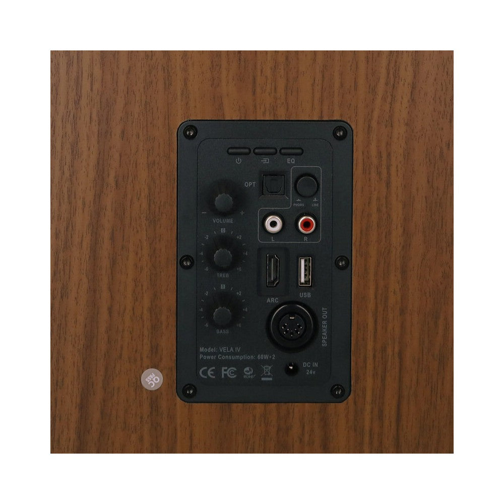 Enova Hifi 2-way multimedia loudspeakers, 2 x 60 W RMS power, Bluetooth, analog RCA, optical, USB, HDMI ARC inputs, MP3 file