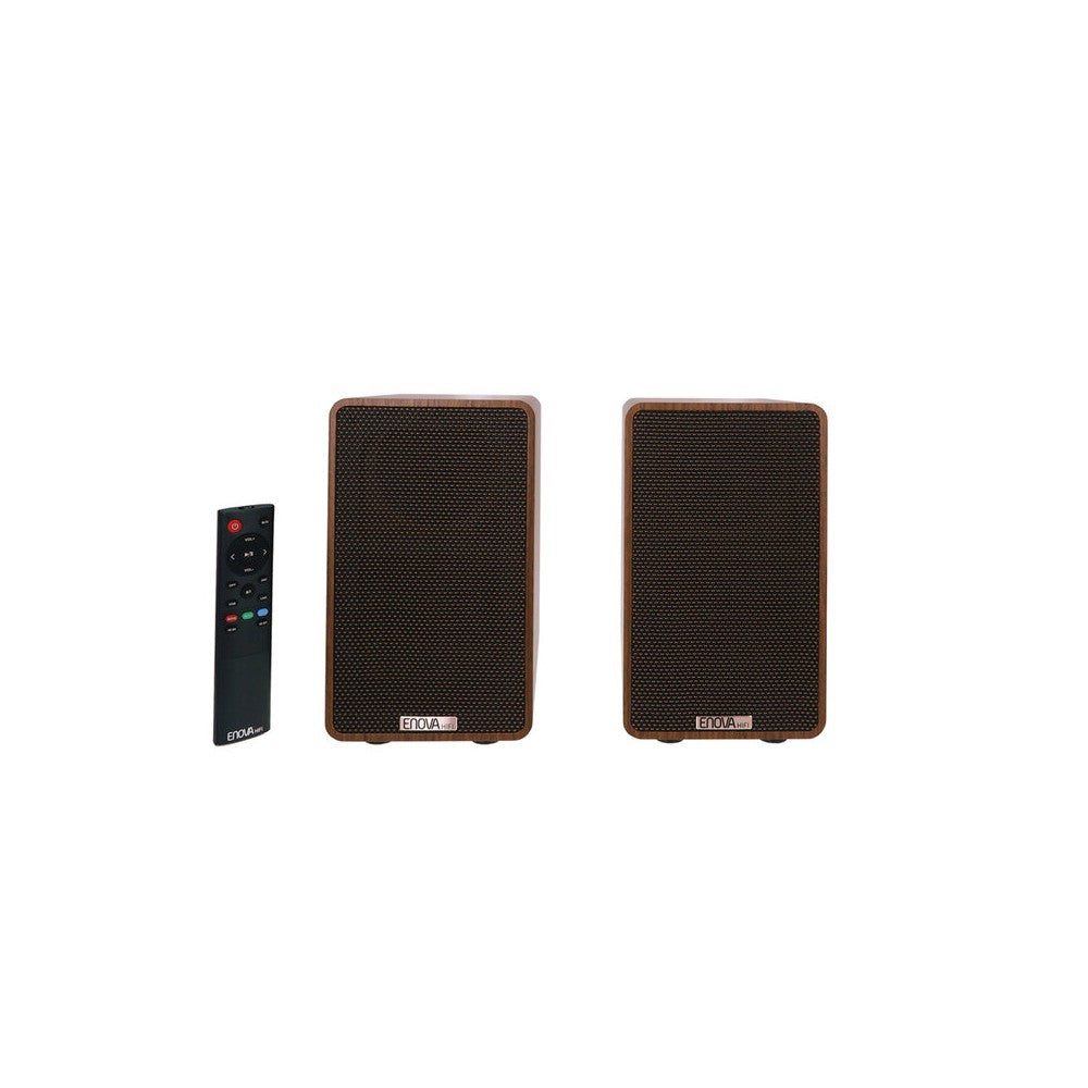 Enova Hifi 2 ways multimedia loudspeakers, 2 x 50 W RMS power, Bluetooth, analogue RCA, optical, USB, HDMI ARC inputs, MP3 file