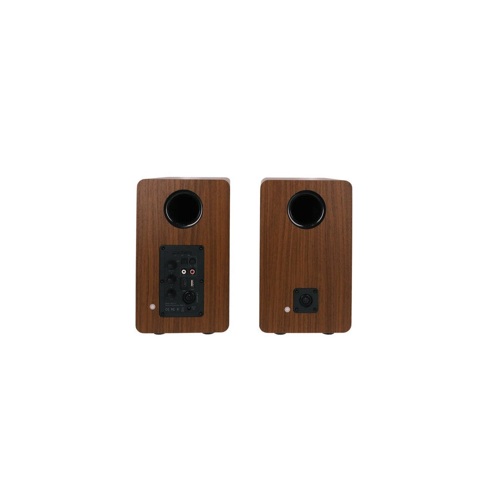 Altavoces multimedia de 2 vías Enova Hifi, 2 x 50 W de potencia RMS, Bluetooth, RCA analógica, entradas óptica, USB, HDMI ARC, archivo MP3