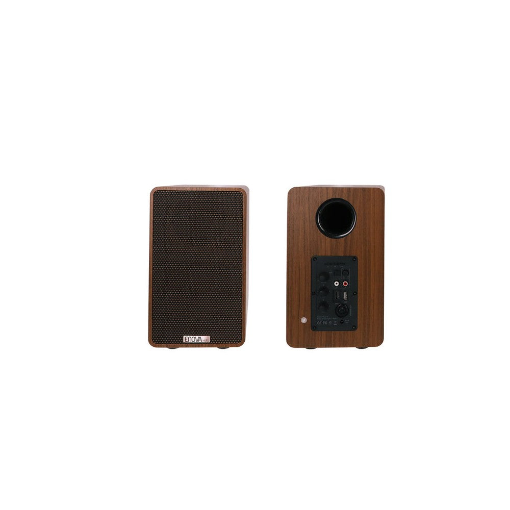 Altavoces multimedia de 2 vías Enova Hifi, 2 x 50 W de potencia RMS, Bluetooth, RCA analógica, entradas óptica, USB, HDMI ARC, archivo MP3