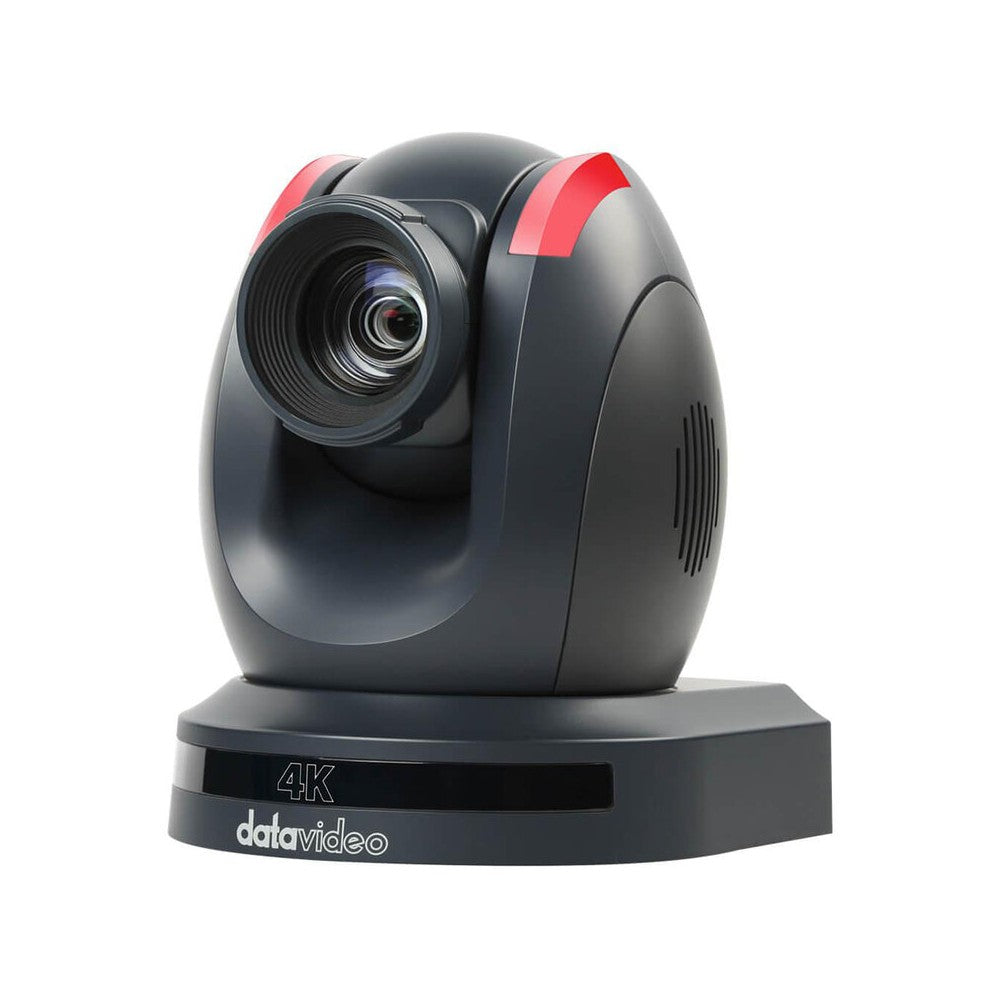 Cámara PTZ 4K Datavideo, zoom óptico 20x y zoom digital 16x, seguimiento automático, salidas de vídeo HDMI 2.0, 3G-SDI, 12G-SDI y RJ45,