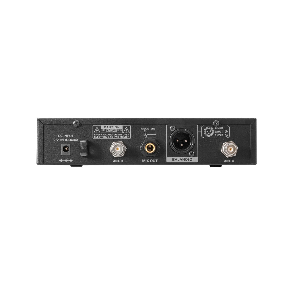 Sistema de micrófono inalámbrico OMNITRONIC UHF-601 de 1 canal 823-832/863-865 MHz