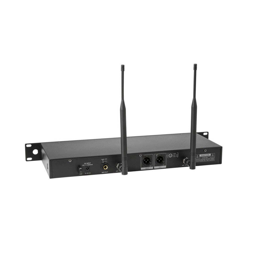 OMNITRONIC UHF-602 2-channel Wireless Mic System 823-832/863-865 MHz