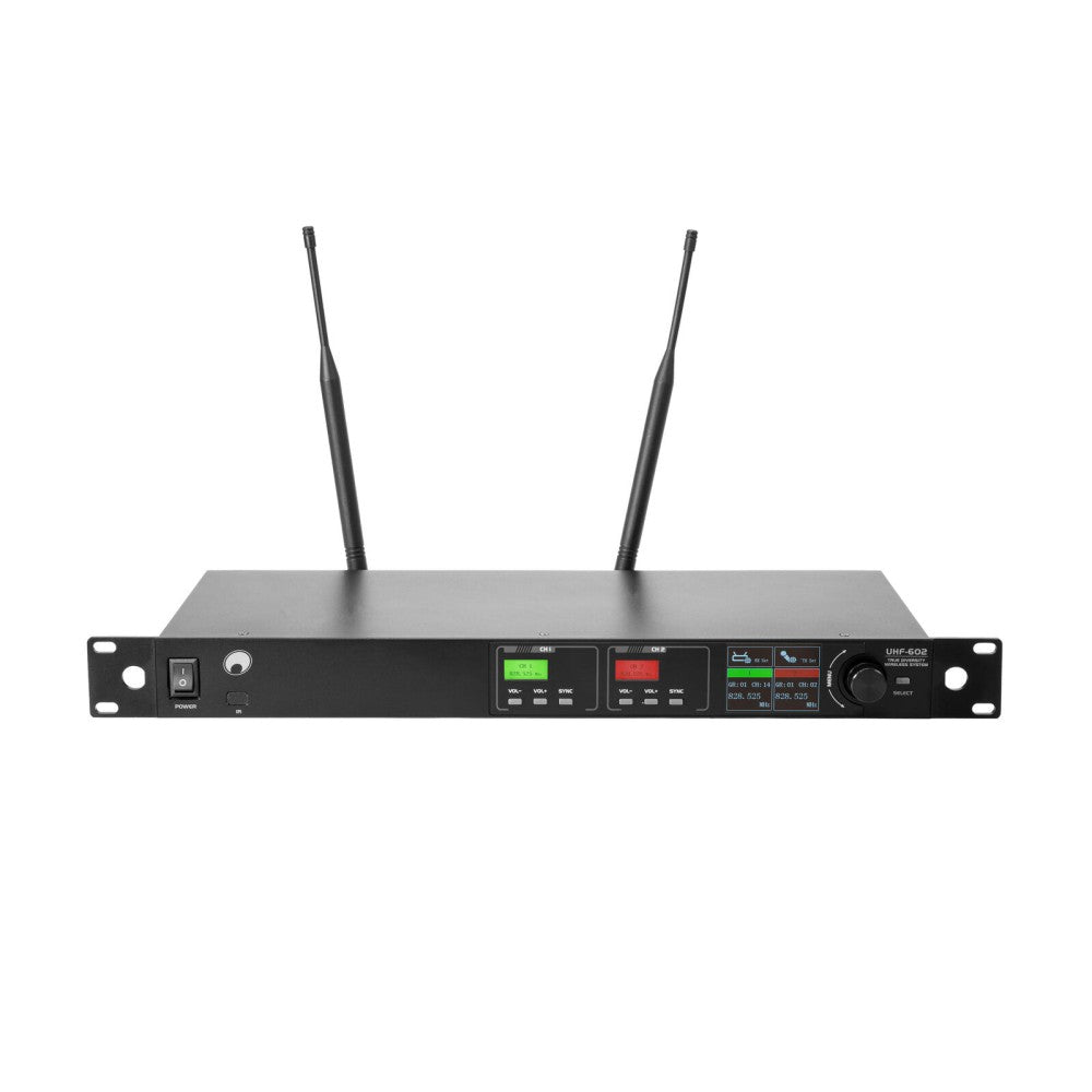 OMNITRONIC UHF-602 2-channel Wireless Mic System 823-832/863-865 MHz