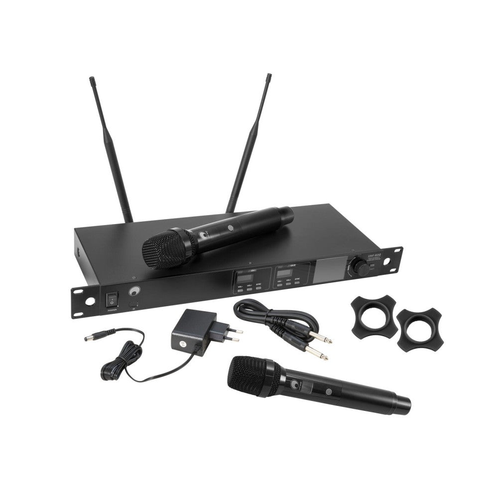OMNITRONIC UHF-602 2-channel Wireless Mic System 520-554 MHz