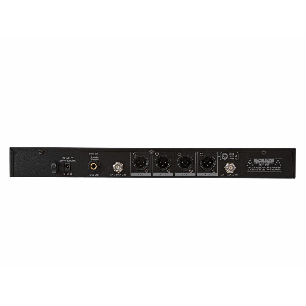 OMNITRONIC UHF-604 4-channel Wireless Mic System 823-832/863-865 MHz