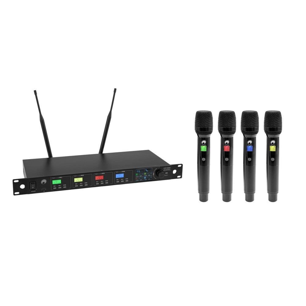 OMNITRONIC UHF-604 4-channel Wireless Mic System 520-554 MHz
