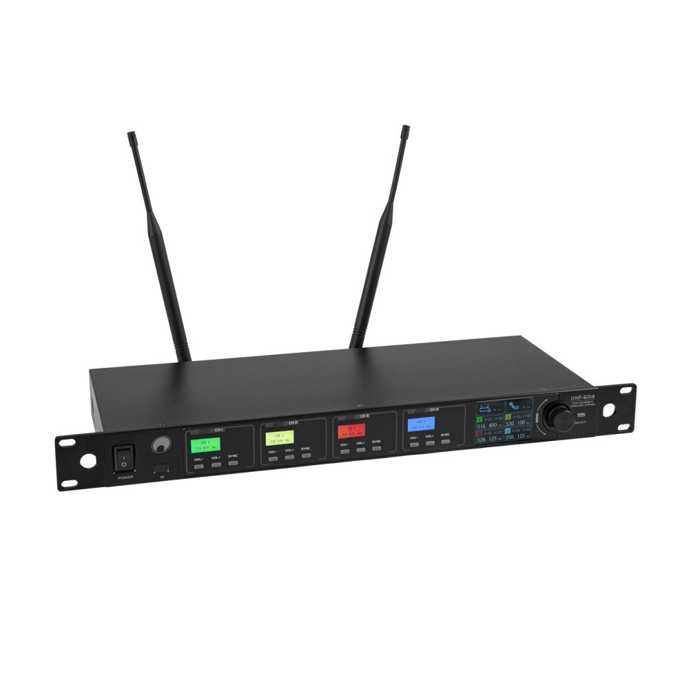 OMNITRONIC UHF-604 4-channel Wireless Mic System 520-554 MHz