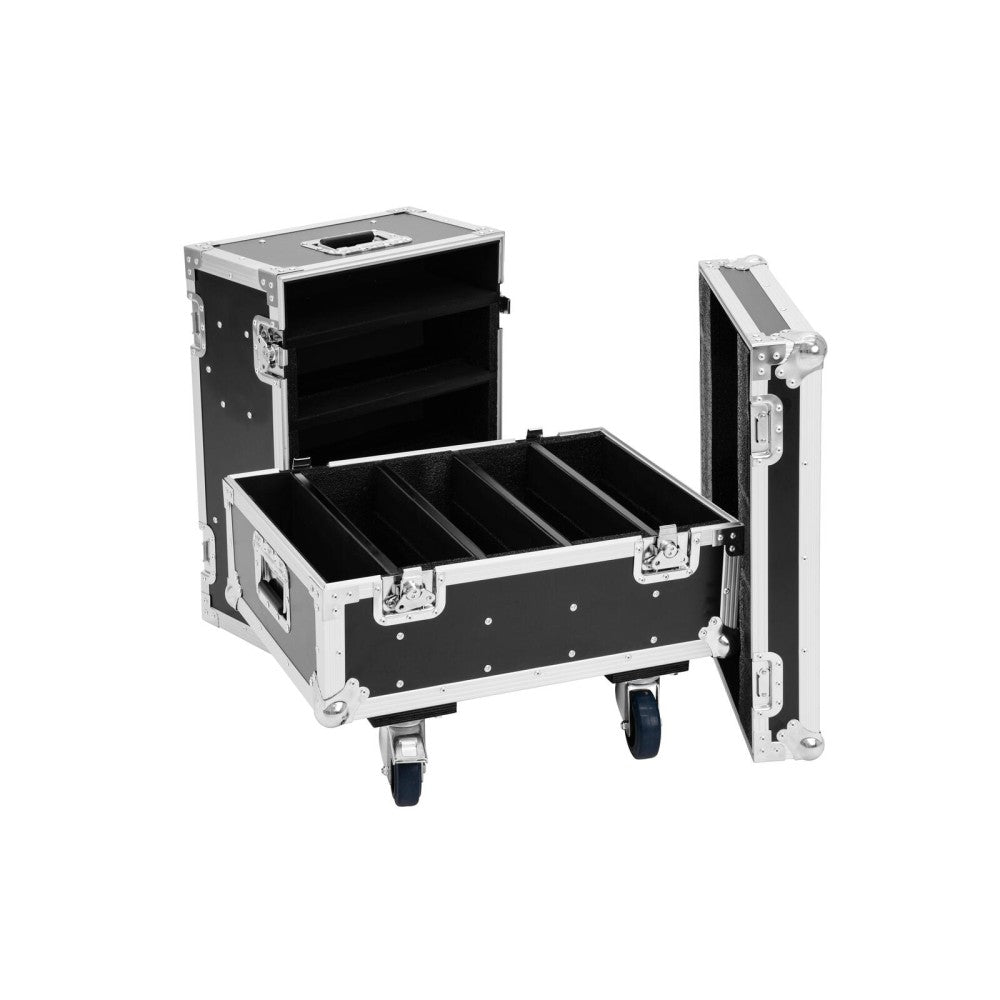 ROADINGER Flightcase 8x IP PIX Strobe RGB CW+WW with wheels