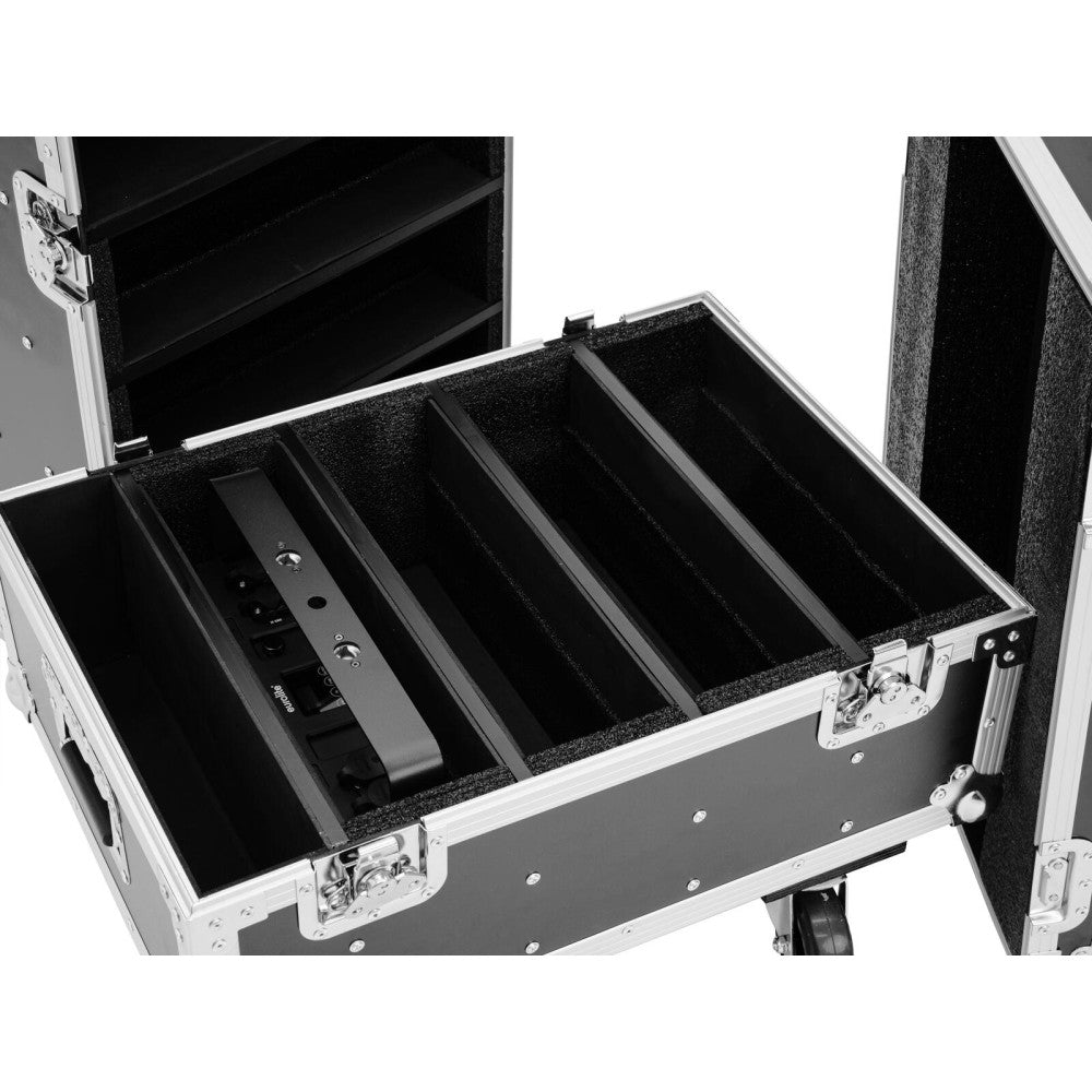 ROADINGER Flightcase 8x IP PIX Strobe RGB CW+WW with wheels