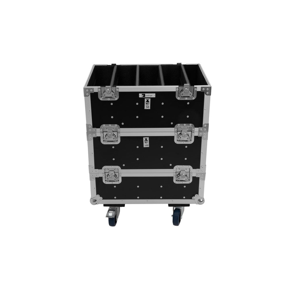 ROADINGER Flightcase 8x IP PIX Strobe RGB CW+WW with wheels