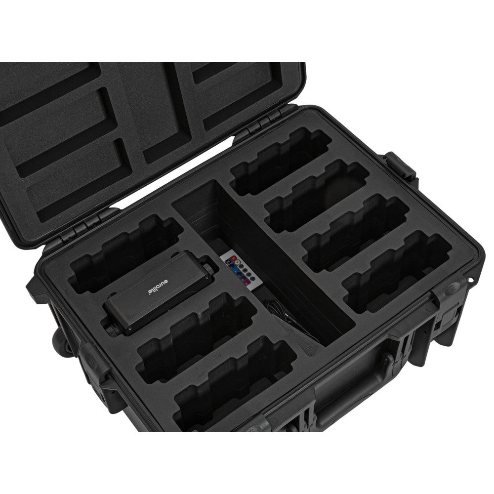 ROADINGER Plastic Case for 8x AKKU Flat Light with Trolley