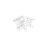 Contestage Angle aluminum horizontal / vertical triangular truss, 290 mm, lenght  50 x 50 cm, 3 directions low right-hand 90°, w