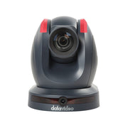 Datavideo Full HD PTZ camera, 1/2.8" Sony CMOS sensor, 30x optical zoom, dual lens system, AI-powered auto-tracking, dark blue
