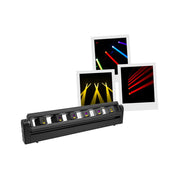 Evolite 6 × 1000 mW RGB laser bar, motorised scanning, TTL, DMX, stand-alone or music modes