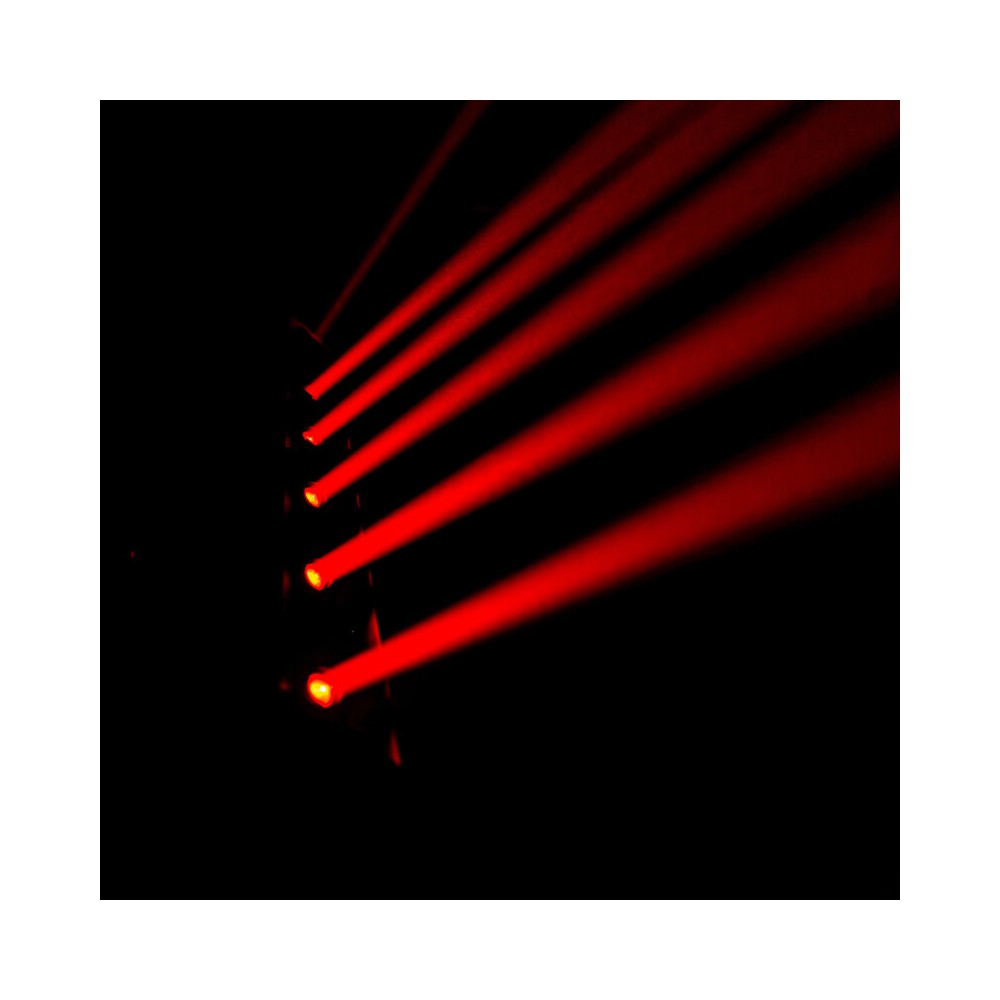Evolite 6 x 1000 mW RGB laser bar, motorised scanning, TTL, DMX, stand-alone or music modes