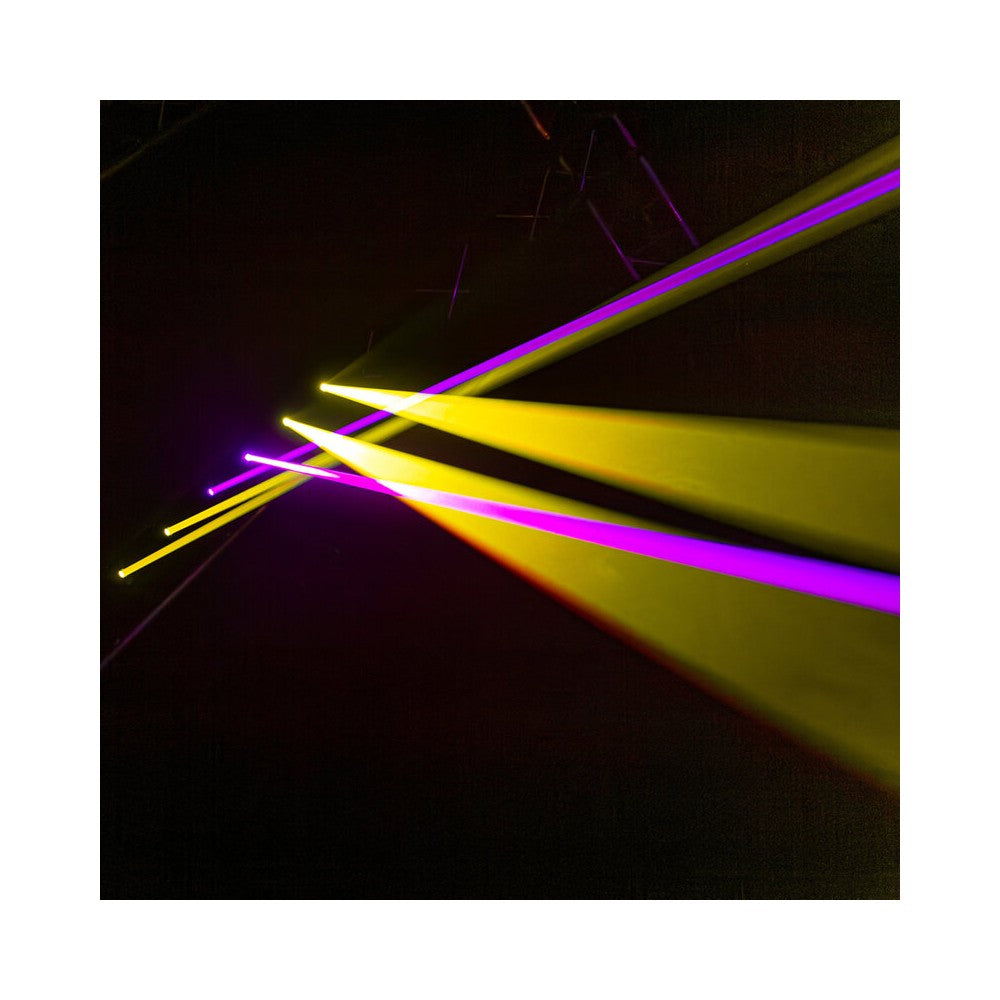 Evolite 6 x 1000 mW RGB laser bar, motorised scanning, TTL, DMX, stand-alone or music modes