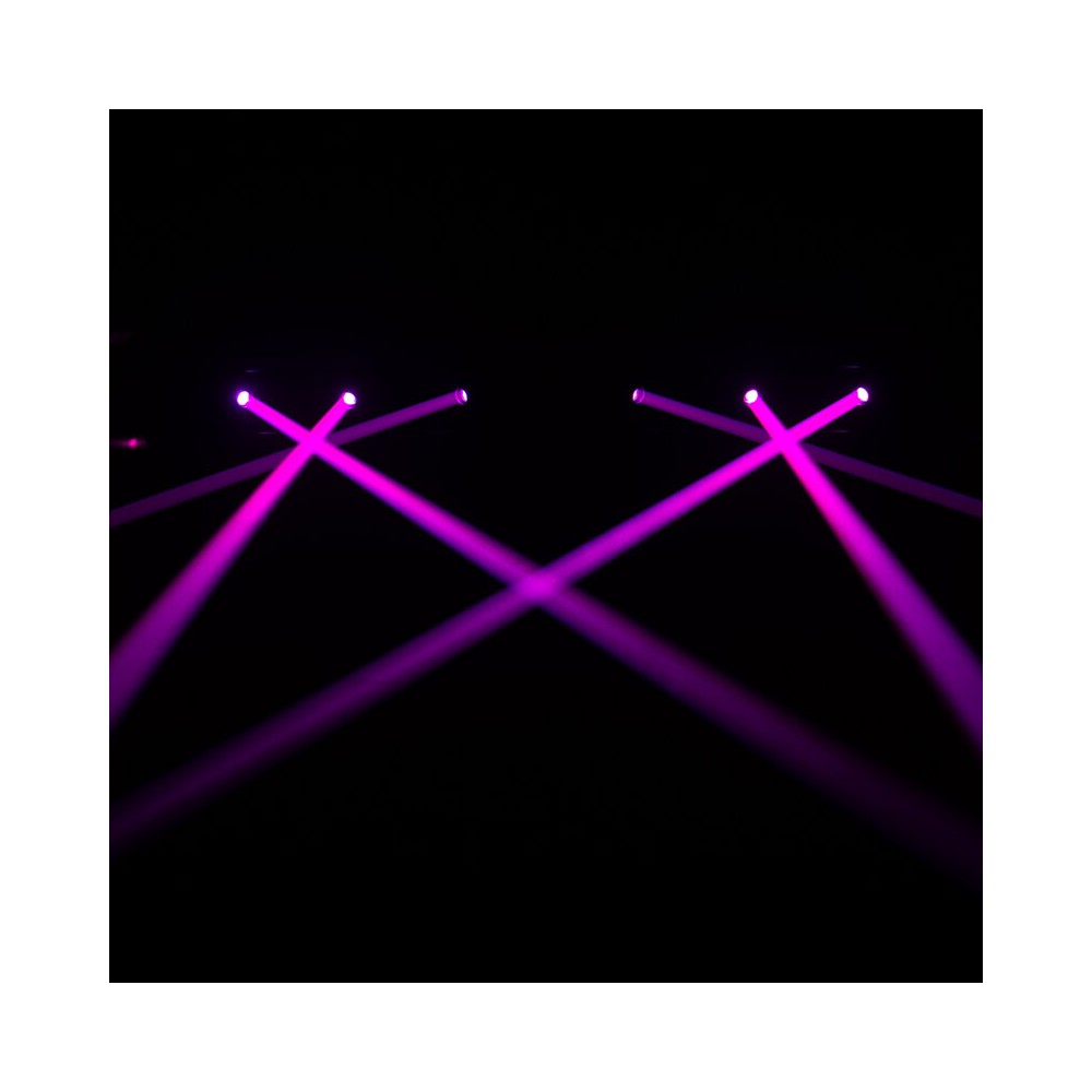 Evolite 6 x 1000 mW RGB laser bar, motorised scanning, TTL, DMX, stand-alone or music modes
