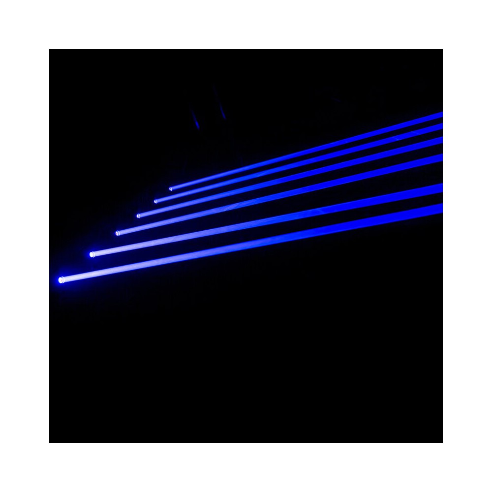 Evolite 6 x 1000 mW RGB laser bar, motorised scanning, TTL, DMX, stand-alone or music modes