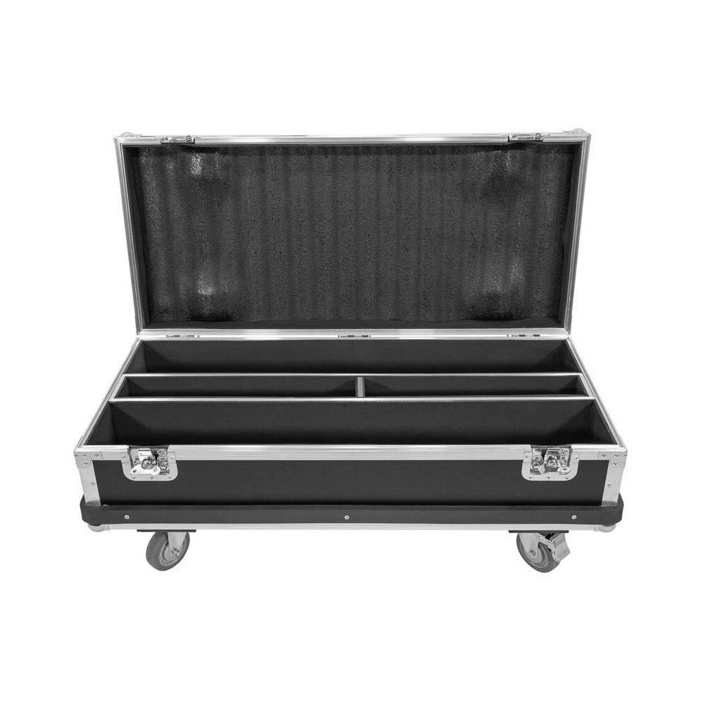 Evolite Flight case for 2 laser bars, with castors and Evolite 8X500RED, 6X400RGB, 6X1000RGB compatibility
