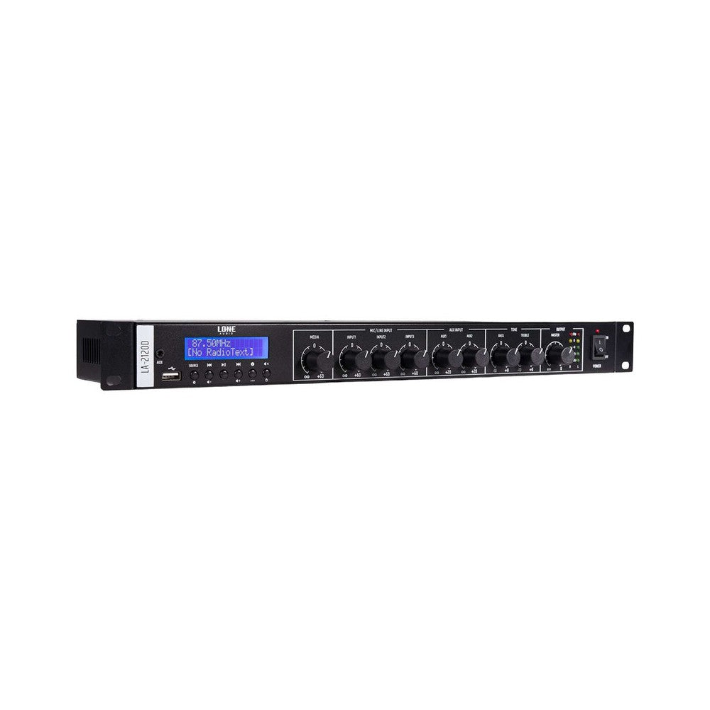 LONE AUDIO Multimedia stereo mixing amplifier, 2 x 120 W on 4 ohms, Class-D, Bluetooth and USB connectivity