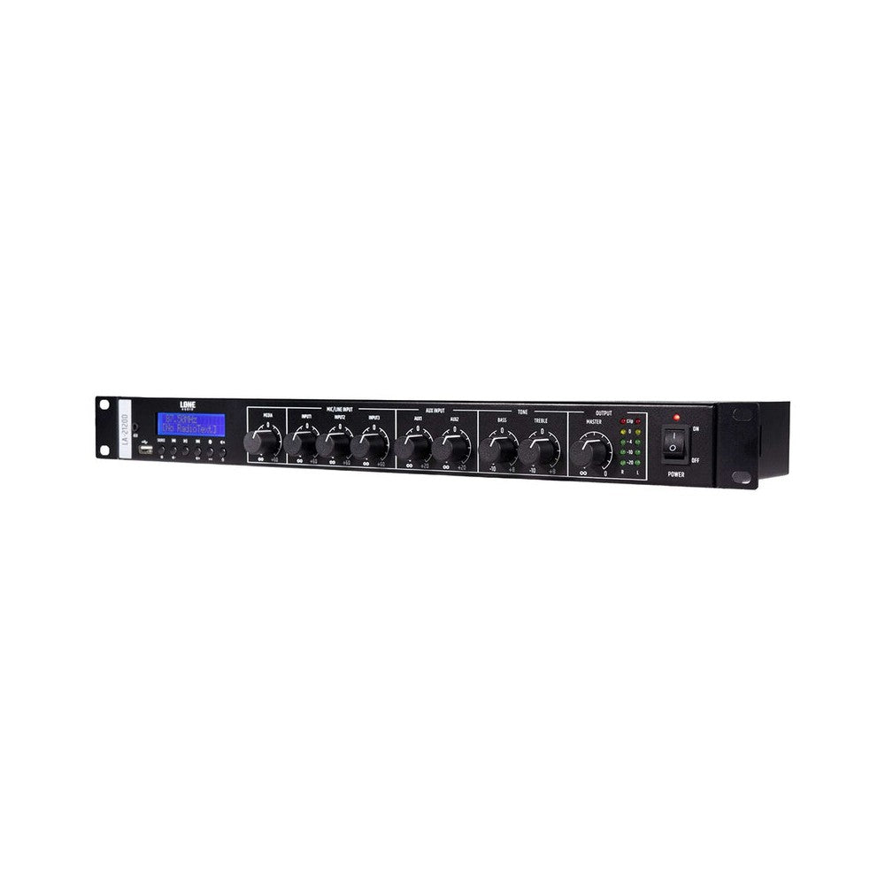 LONE AUDIO Multimedia stereo mixing amplifier, 2 x 120 W on 4 ohms, Class-D, Bluetooth and USB connectivity