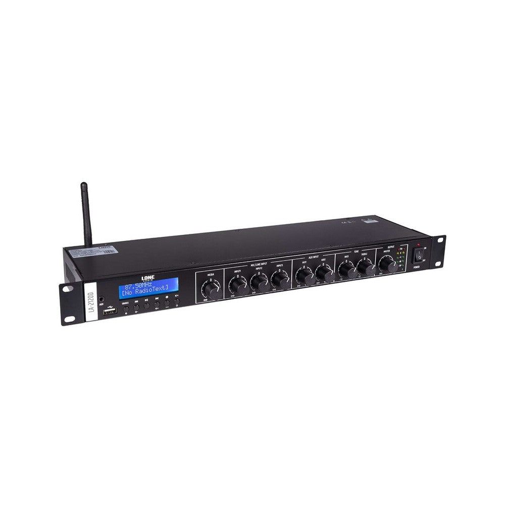 LONE AUDIO Multimedia stereo mixing amplifier, 2 x 120 W on 4 ohms, Class-D, Bluetooth and USB connectivity