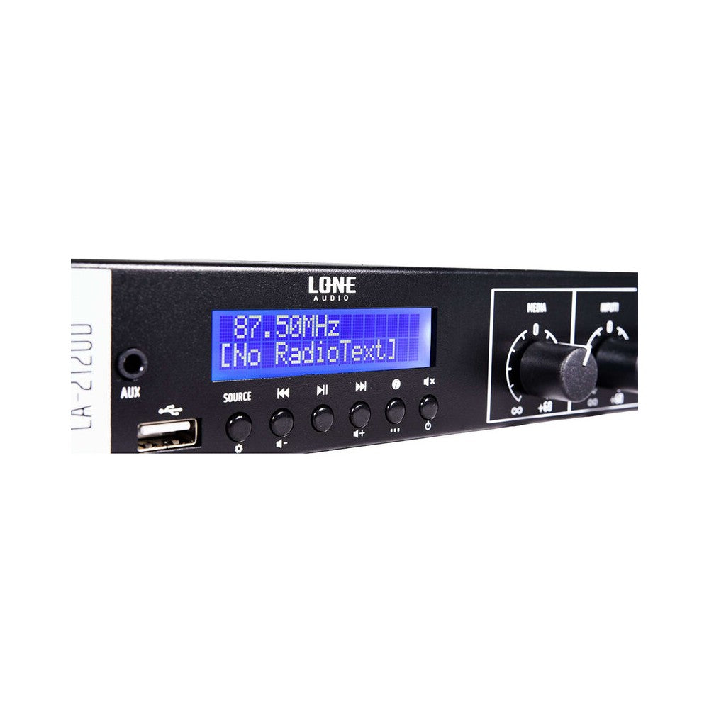 LONE AUDIO Multimedia stereo mixing amplifier, 2 x 120 W on 4 ohms, Class-D, Bluetooth and USB connectivity